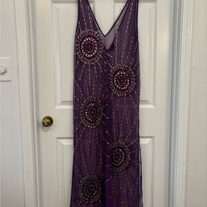 Nasty Gal Purple Sequin Slip Dress
